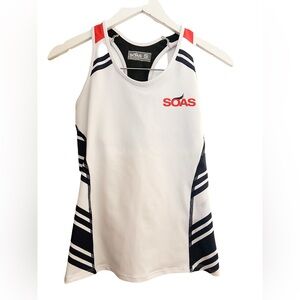 SOAS White and Navy Striped Tank Top Triathlon!